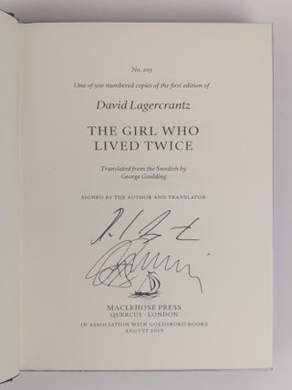 MILLENNIUM SERIES [THE GIRL WITH THE DRAGON TATTOO, THE GIRL WHO PLAYED WITH FIRE, THE GIRL WHO KNOCKED THE HORNETS' NEST, THE GIRL IN THE SPIDER'S WEB, THE GIRL WHO TAKES AN EYE FOR AN EYE, THE GIRL WHO LIVED TWICE, AND THE GIRL IN THE EAGLE'S TALONS] [7 Volumes] [Signed]