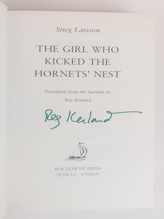 MILLENNIUM SERIES [THE GIRL WITH THE DRAGON TATTOO, THE GIRL WHO PLAYED WITH FIRE, THE GIRL WHO KNOCKED THE HORNETS' NEST, THE GIRL IN THE SPIDER'S WEB, THE GIRL WHO TAKES AN EYE FOR AN EYE, THE GIRL WHO LIVED TWICE, AND THE GIRL IN THE EAGLE'S TALONS] [7 Volumes] [Signed]