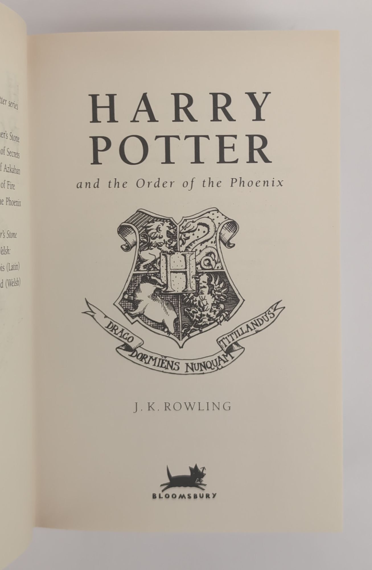 HARRY POTTER AND THE ORDER OF THE PHOENIX | J. K. Rowling | First UK ...