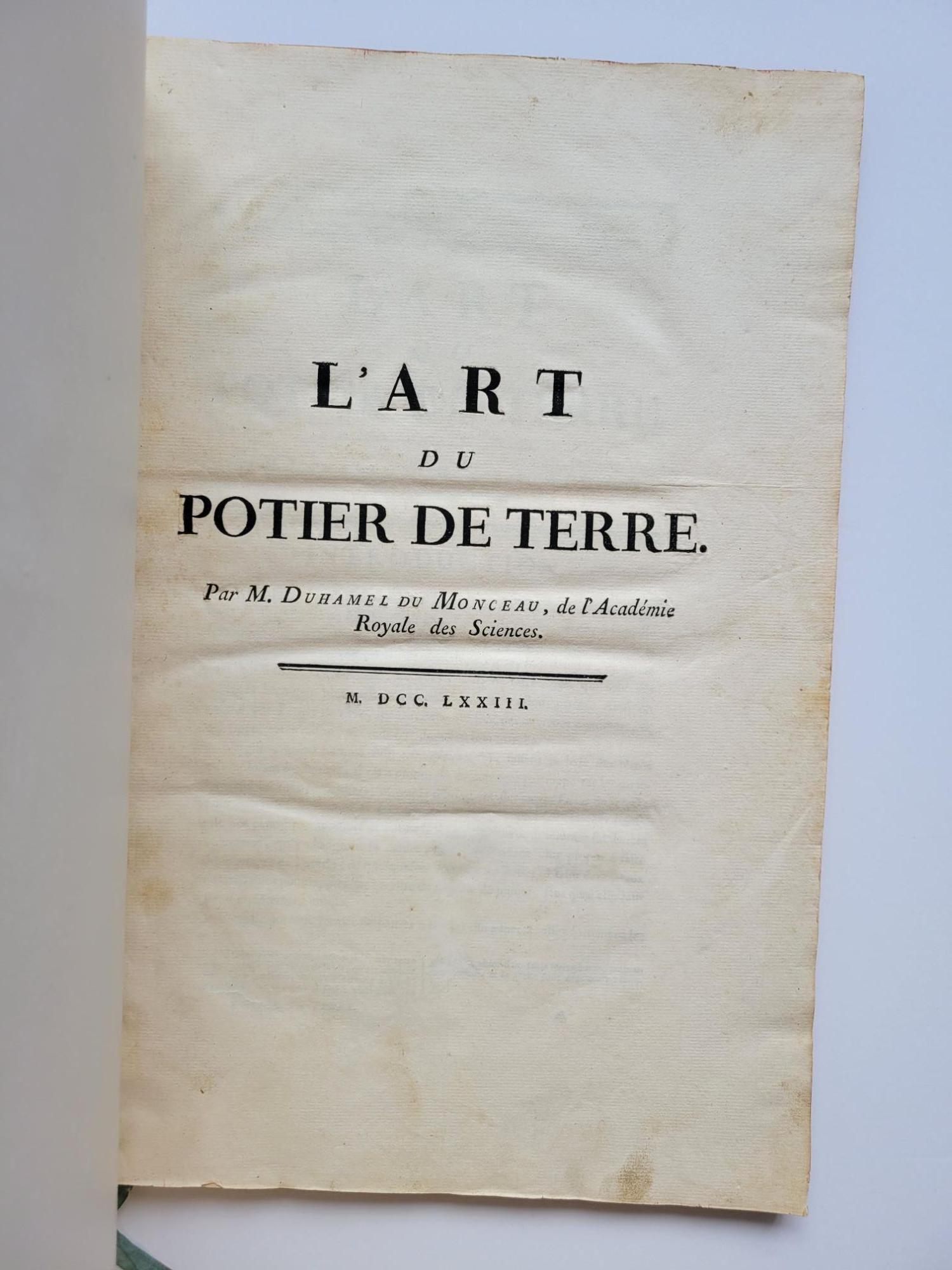 DESCRIPTIONS DES ARTS ET MÉTIERS: L'ART DU POTIER DE TERRE | Henri ...