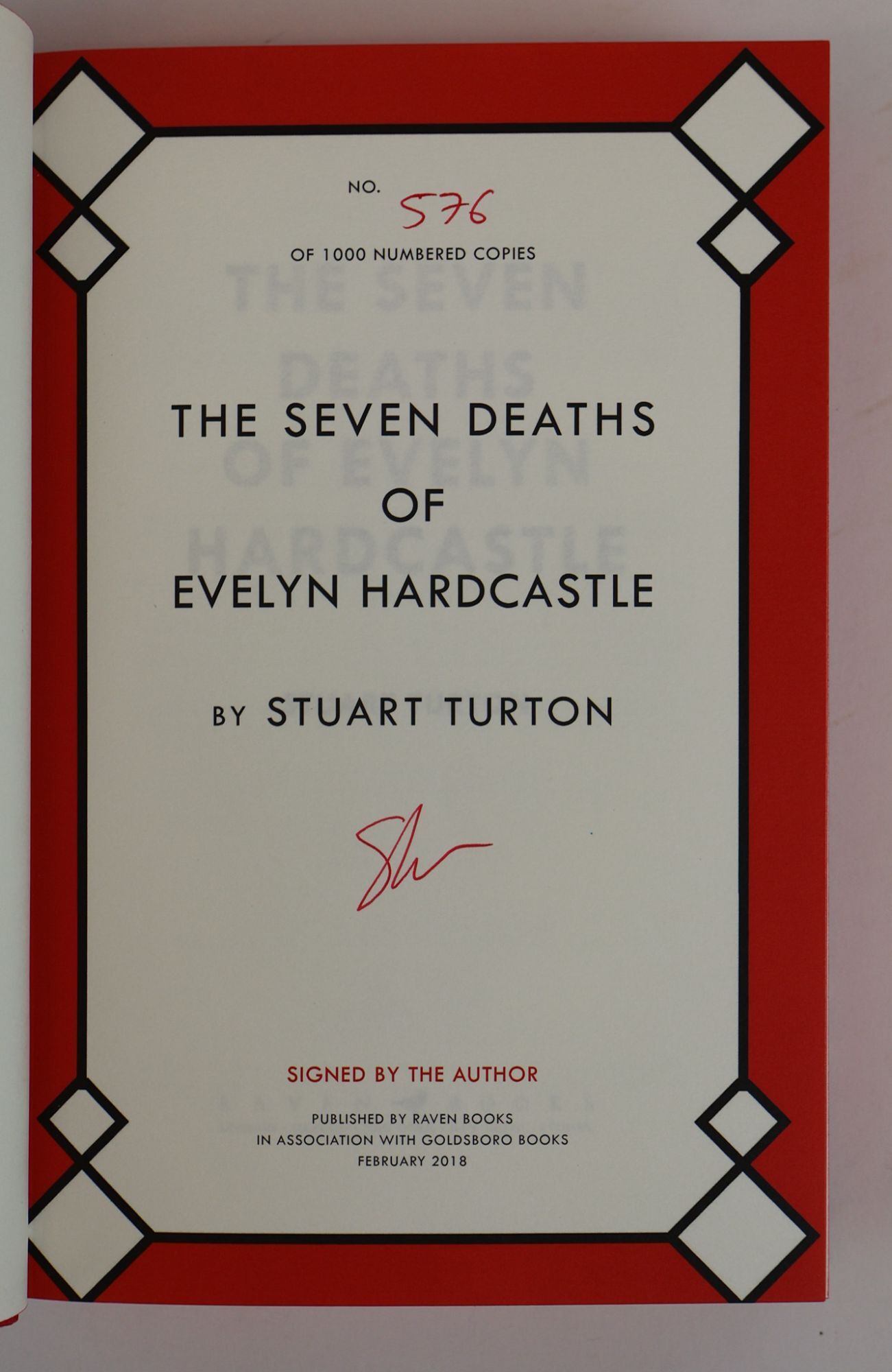 THE SEVEN DEATHS OF EVELYN HARDCASTLE Signed | Stuart Turton