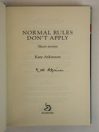 NORMAL RULES DON'T APPLY: SHORT STORIES [Signed]