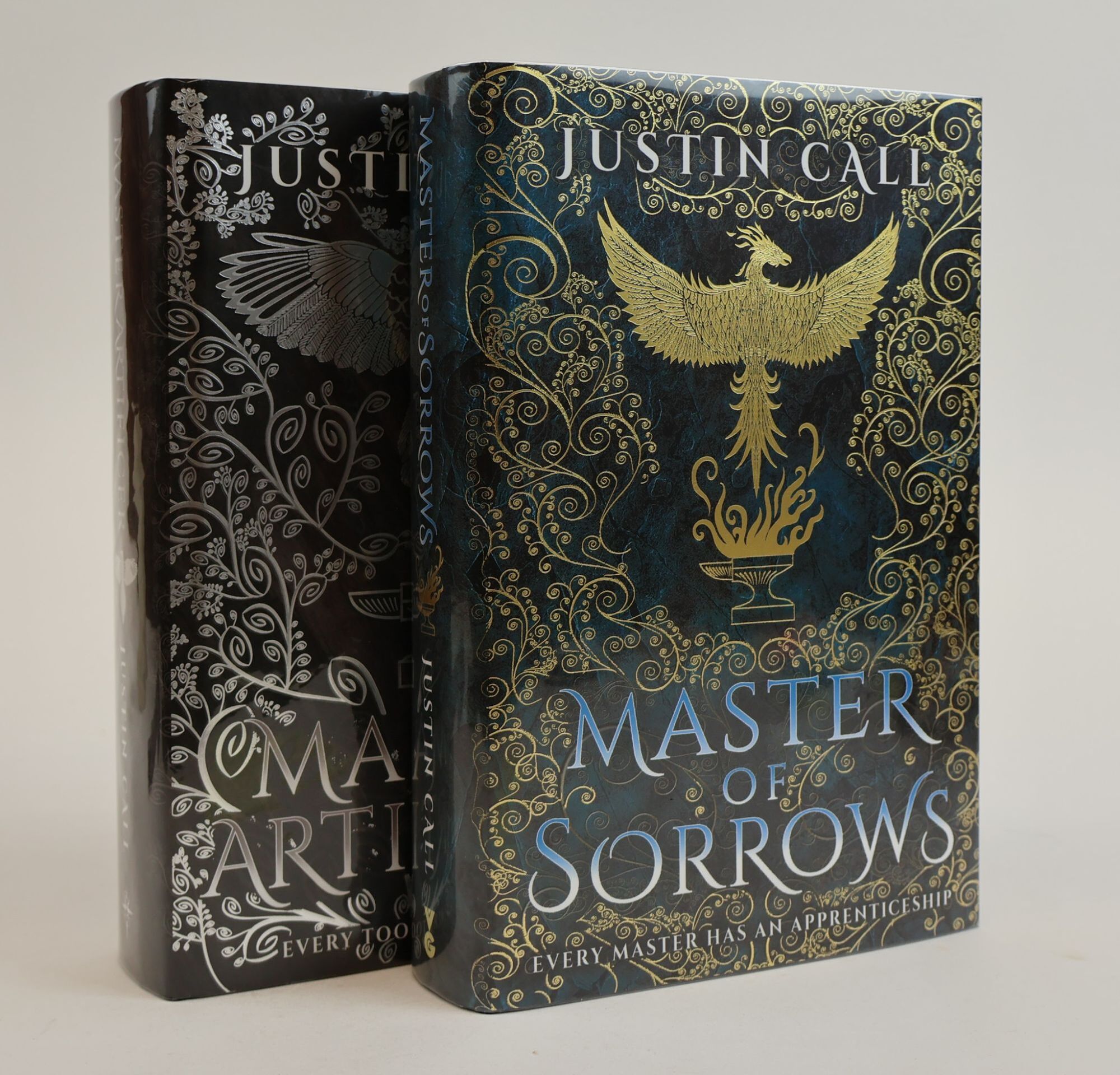 1383547 SILENT GODS SERIES [MASTER OF SORROWS] [with] [MASTER ARTIFICER] [Two volumes] [Signed]. Justin Call.
