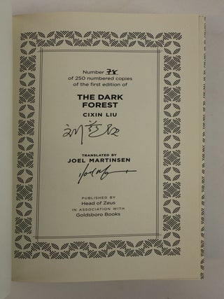 THE THREE-BODY PROBLEM [with] THE DARK FOREST [with] DEATH'S END [with] THE WANDERING EARTH [Signed] [Four Volumes]
