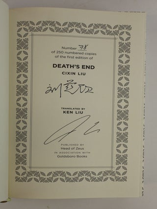 THE THREE-BODY PROBLEM [with] THE DARK FOREST [with] DEATH'S END [with] THE WANDERING EARTH [Signed] [Four Volumes]