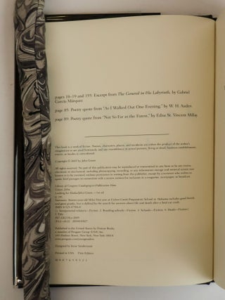 LOOKING FOR ALASKA [Signed]