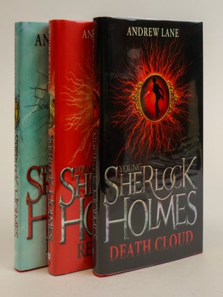 1384215 YOUNG SHERLOCK HOLMES TRILOGY [DEATH CLOUD, RED LEECH, BLACK ICE] [3 Volumes] [Signed]....
