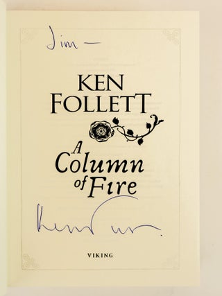 A COLUMN OF FIRE [Inscribed]