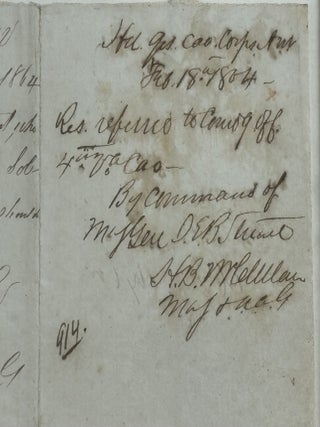 CIVIL WAR GENERAL J.E.B. STUART CLIPPED AUTOGRAPH ENDORSEMENT [with] ENGRAVING
