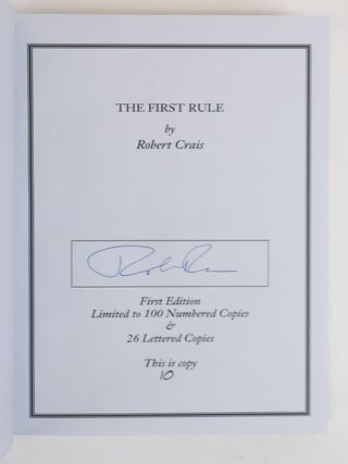 THE FIRST RULE [with] THE SENTRY [2 Volumes] [Both Volumes Signed]