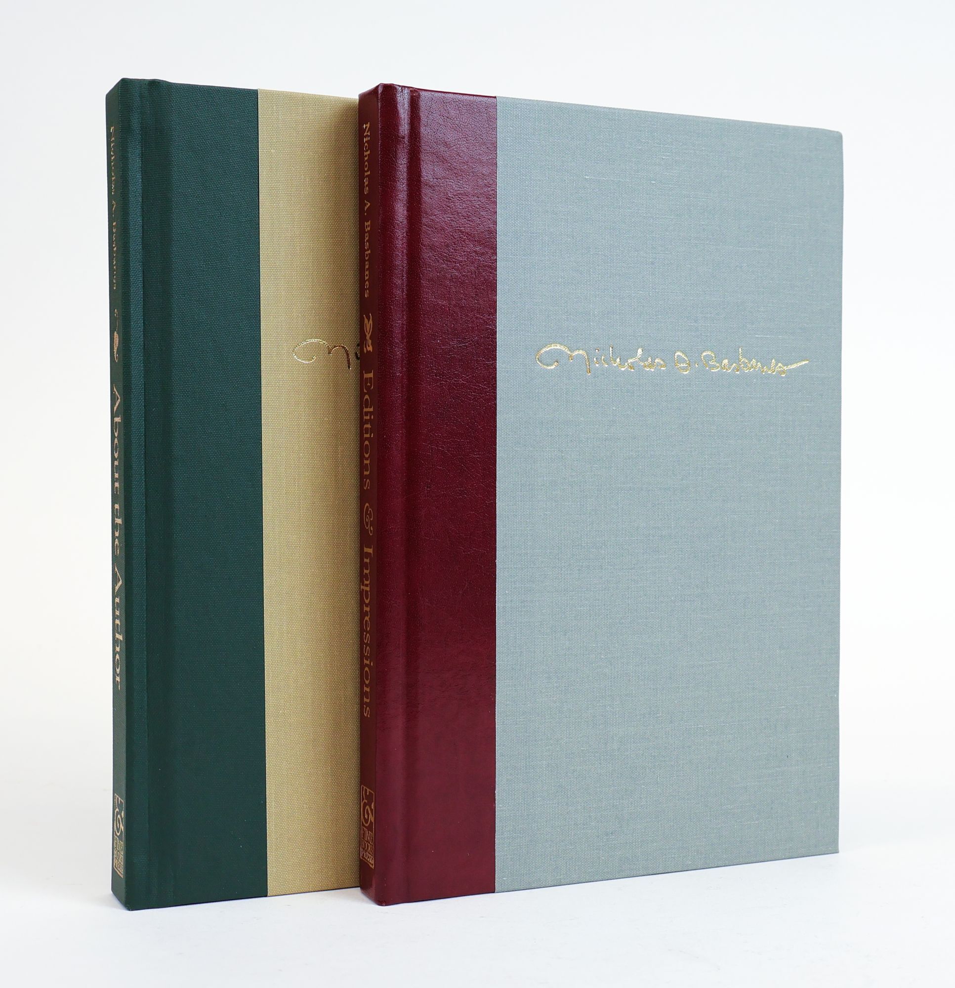 1385035 EDITIONS & IMPRESSIONS [with] ABOUT THE AUTHOR [Two Volumes] [Both Signed]. Nicholas A. Basbanes.