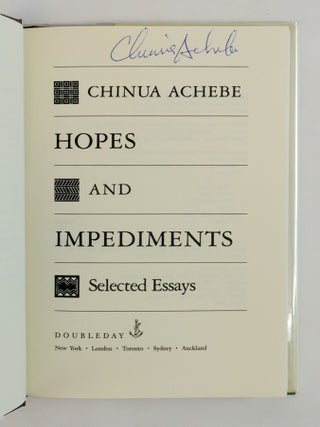 HOPES AND IMPEDIMENTS [Signed]