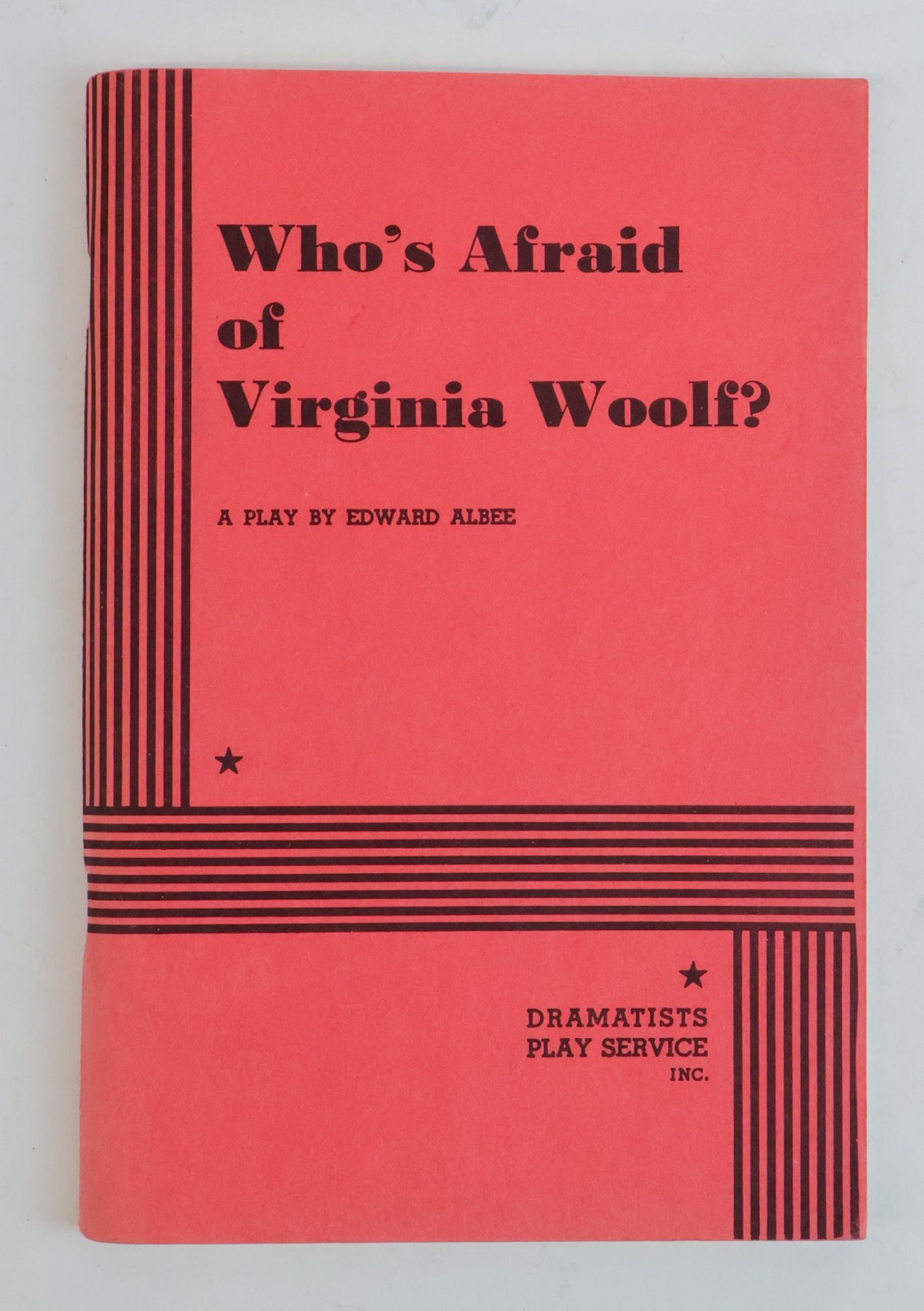 1385825 WHO'S AFRAID OF VIRGINIA WOOLF? [Signed]. Edward Albee.