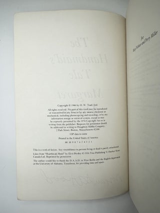 THE HANDMAID'S TALE [Signed]