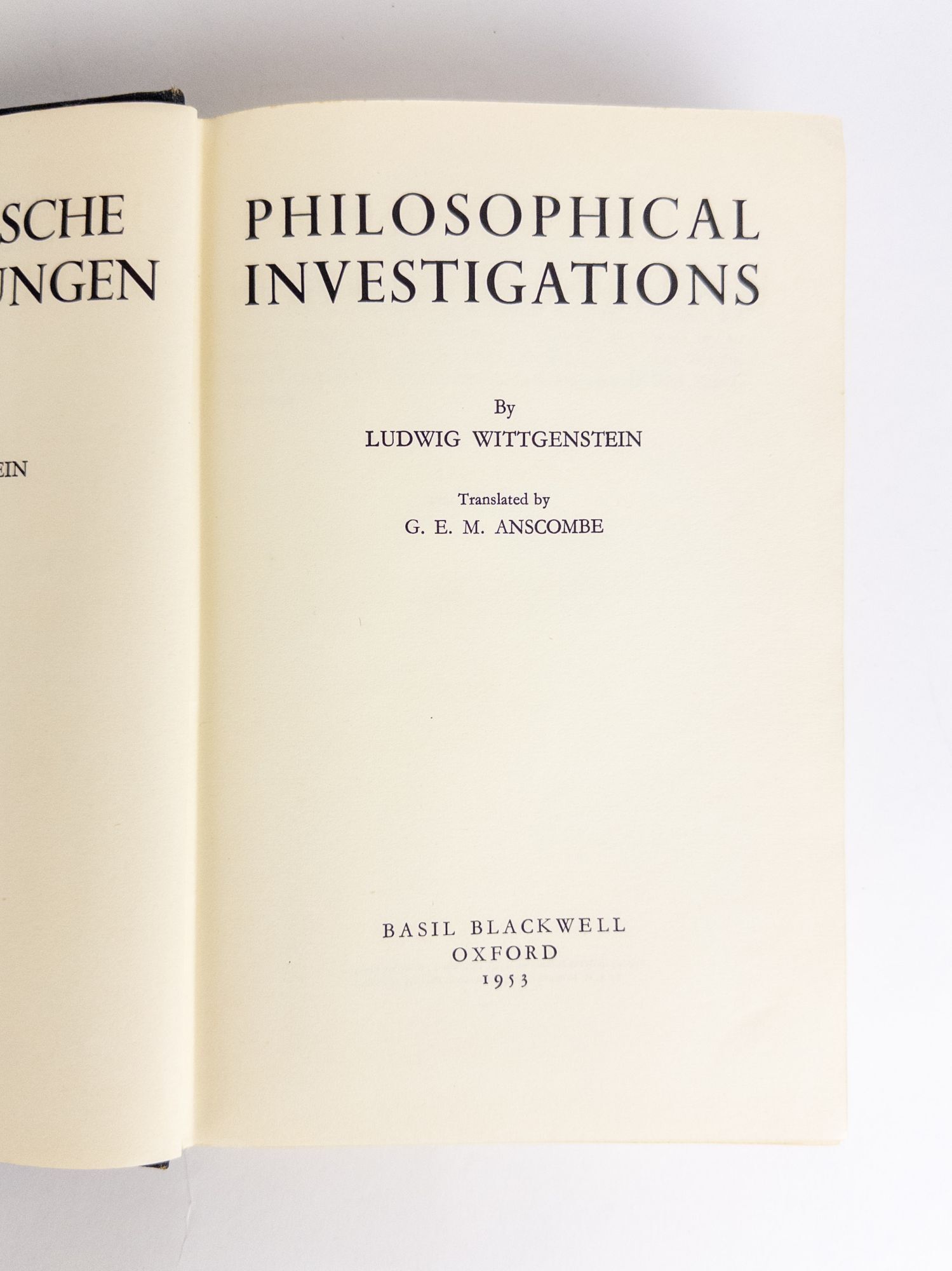 PHILOSOPHICAL INVESTIGATIONS | Ludwig Wittgenstein, G. E M