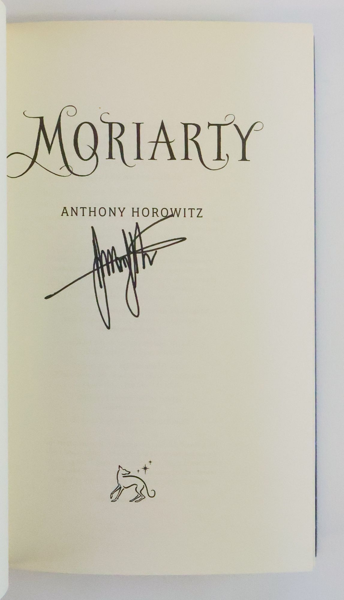 MORIARTY Signed | Anthony Horowitz | First Edition, First Printing