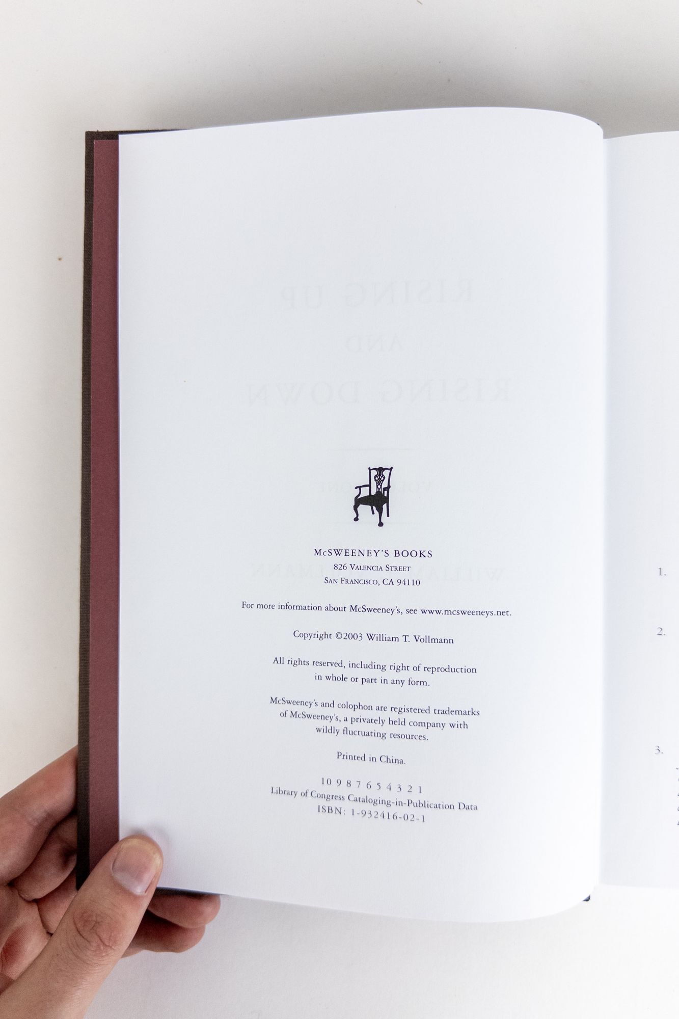 RISING UP AND RISING DOWN Seven Volumes | William T. Vollmann | First ...