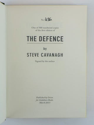 THE DEFENCE [Signed]