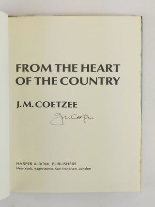 FROM THE HEART OF THE COUNTRY [SIgned]