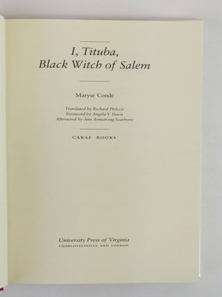 I, TITUBA, BLACK WITCH OF SALEM [Signed]