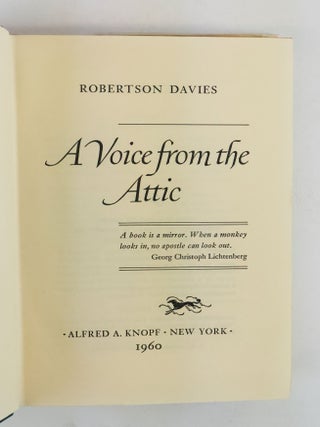 A VOICE FROM THE ATTIC [Signed]