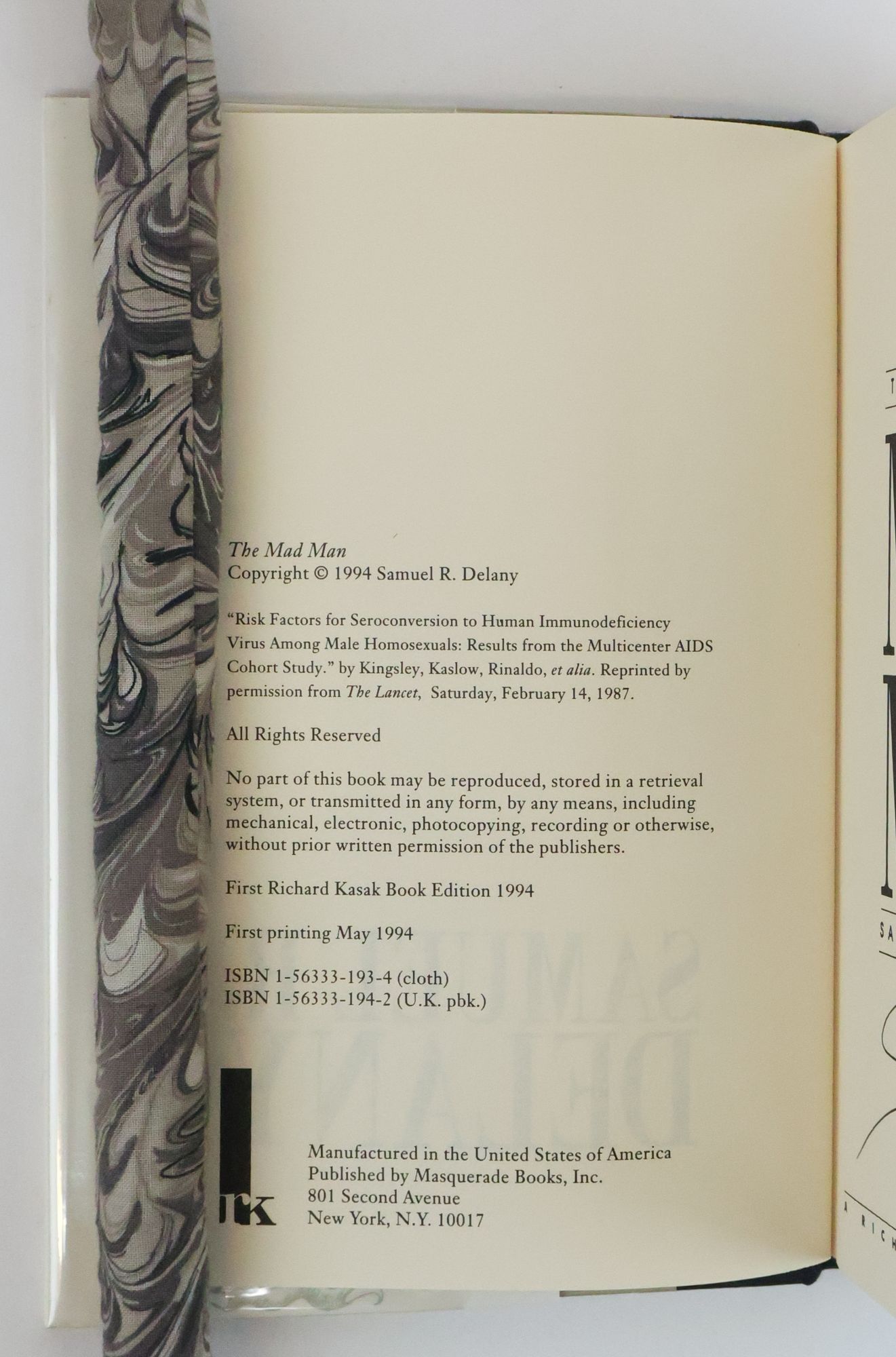 THE MAD MAN Signed | Samuel R. Delany | First Edition, First Printing