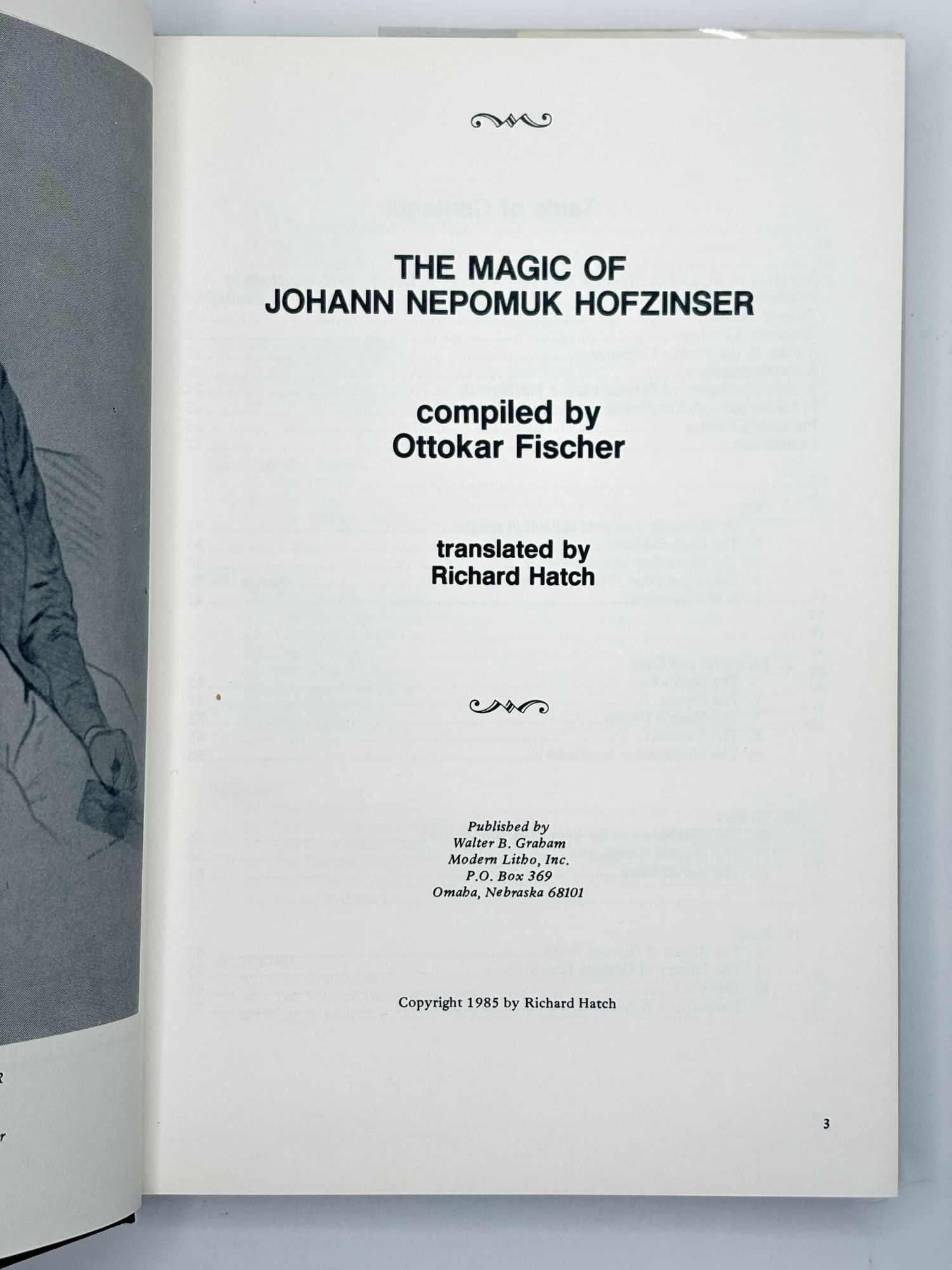 THE MAGIC OF J.N. HOFZINSER Inscribed by Translator | Ottokar Fischer ...