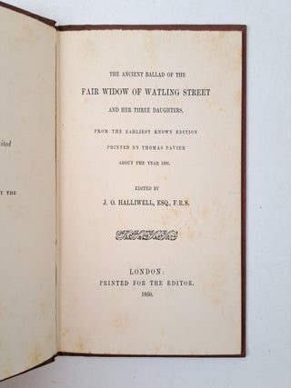 THE ANCIENT BALLAD OF THE FAIR WIDOW OF WATLING STREET AND HER THREE DAUGHTERS