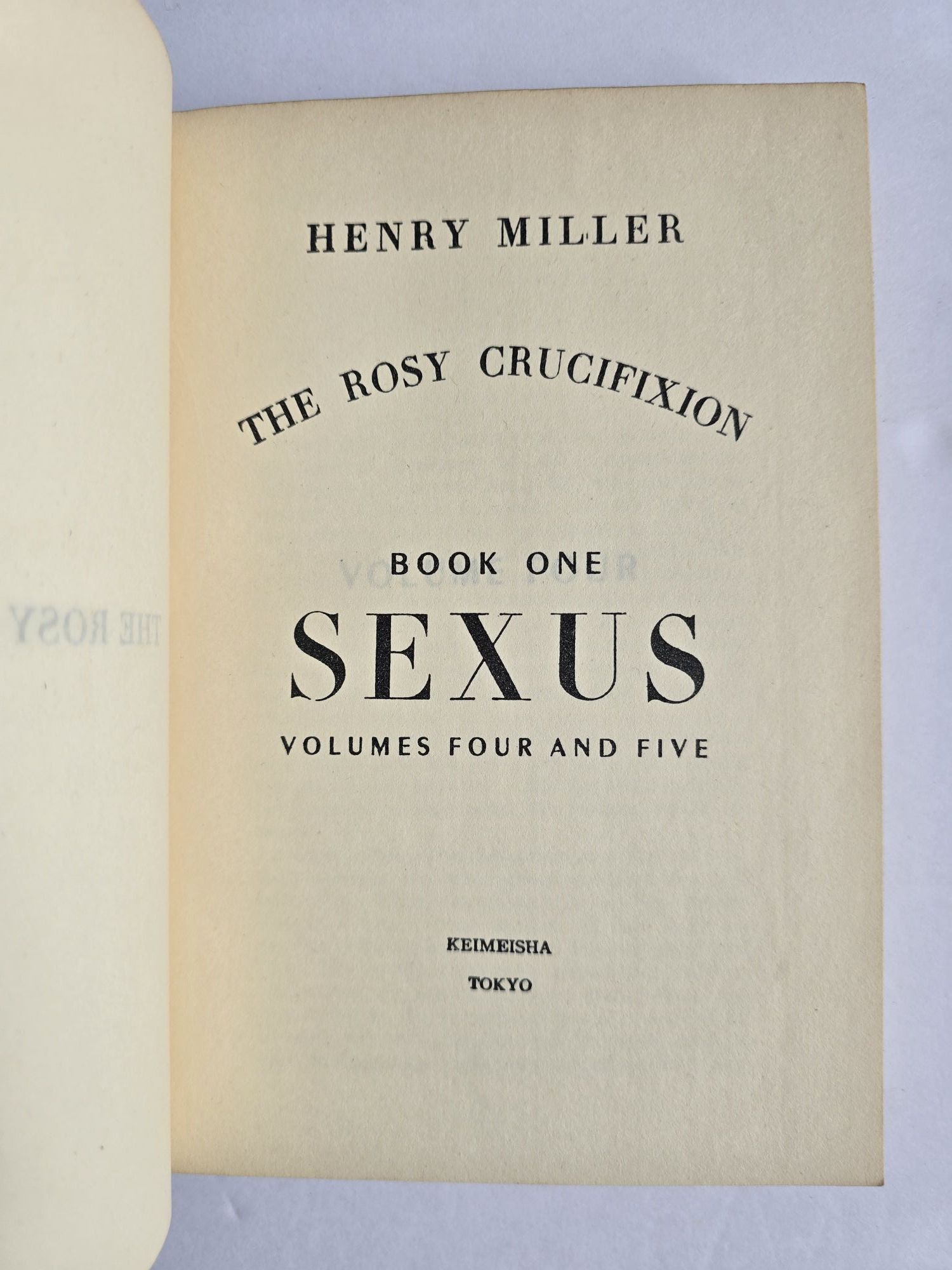 SEXUS 2 Volumes | Henry Miller | First Edition Thus