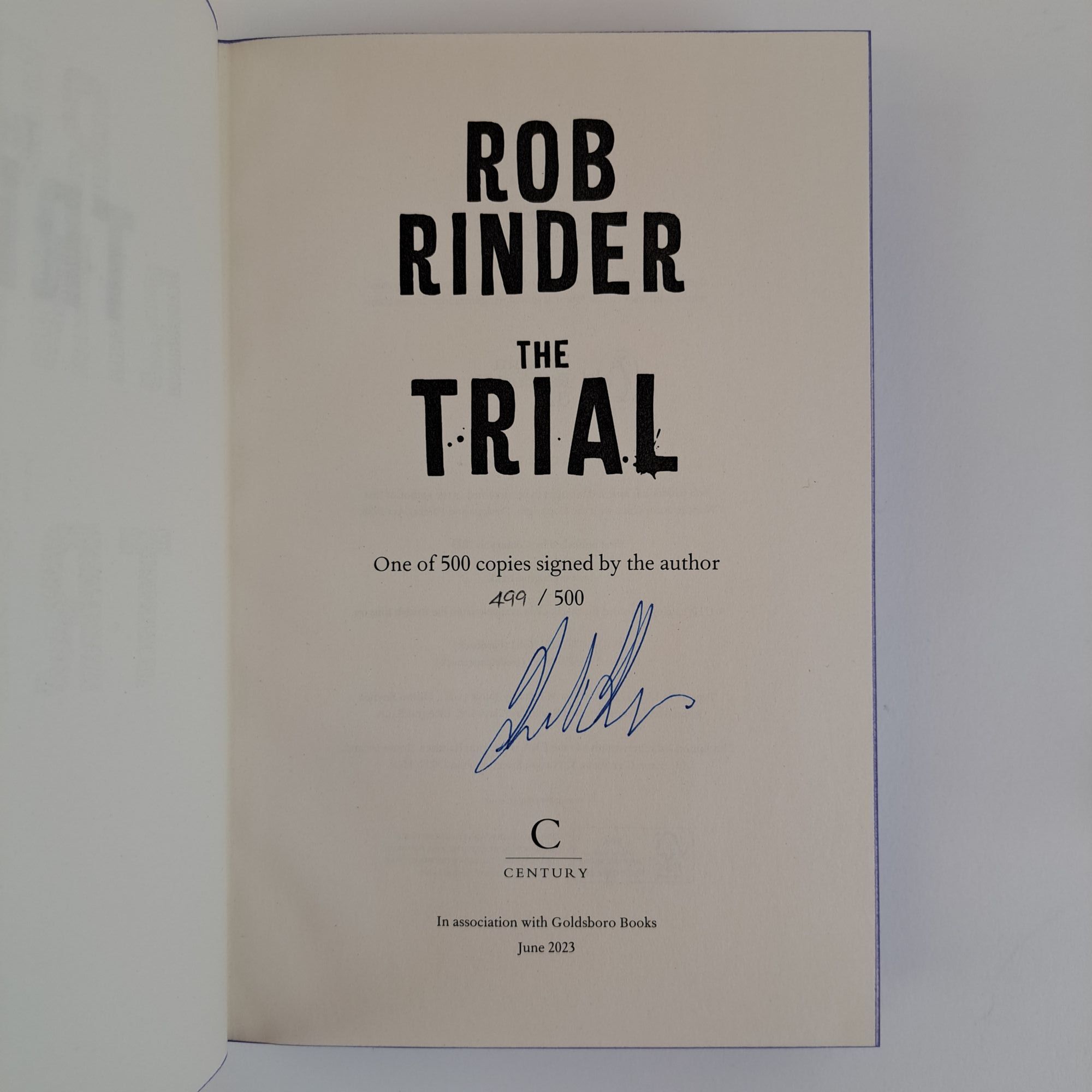 THE TRIAL Signed | Rob Rinder | Limited Edition #499/500
