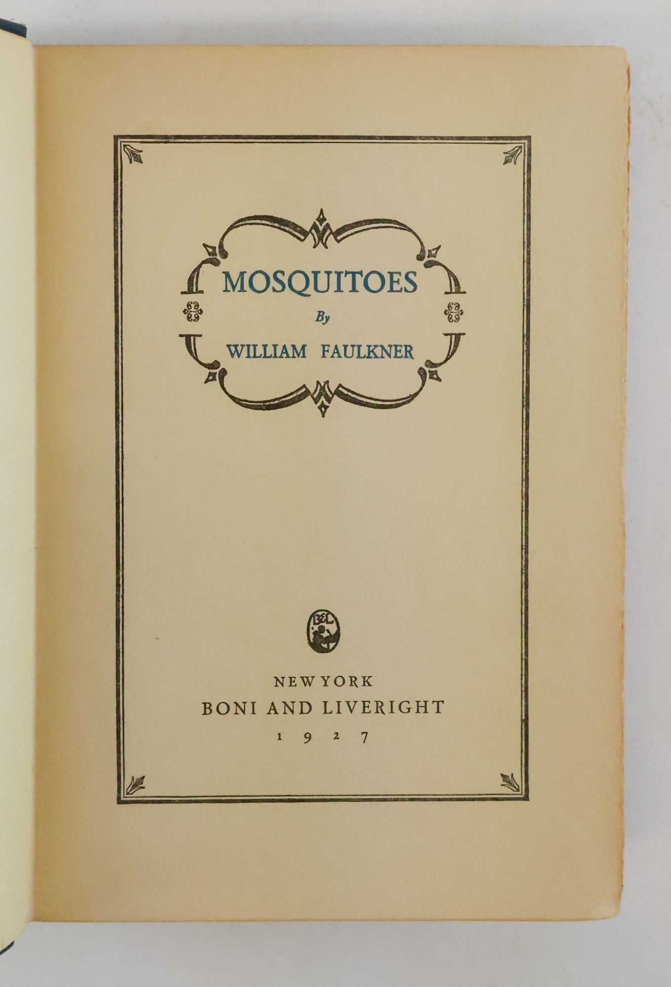 MOSQUITOES | William Faulkner | First Edition, First Printing