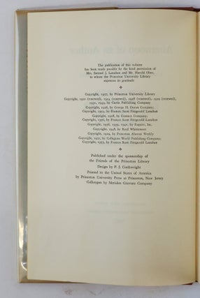 AFTERNOON OF AN AUTHOR: A SELECTION OF UNCOLLECTED STORIES AND ESSAYS