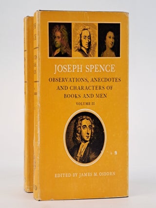 1389648 OBSERVATIONS, ANECDOTES, AND CHARACTERS OF BOOKS AND MEN COLLECTED FROM CONVERSATION [Two...