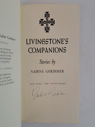 LIVINGSTONE'S COMPANIONS [Signed]