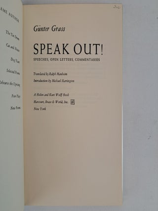 SPEAK OUT! [Signed]