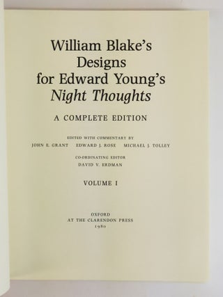 WILLIAM BLAKE'S DESIGNS FOR EDWARD YOUNG'S NIGHT THOUGHTS [Two Volumes]