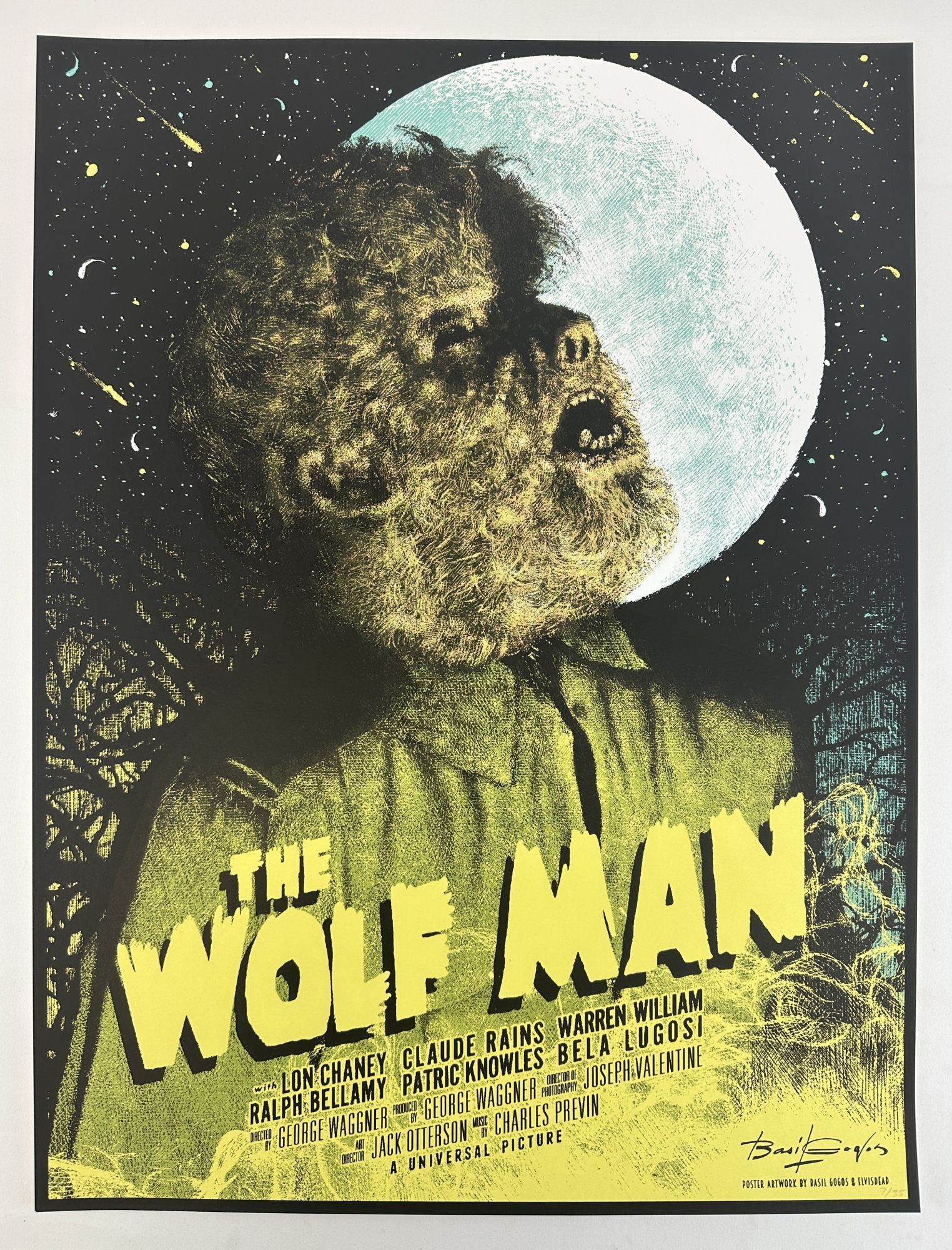 ORIGINAL THE WOLFMAN SCREEN PRINT MOVIE POSTER Limited Edition 7 35 original-the-wolfman-screen-print-movie-poster-limited-edition-7-35