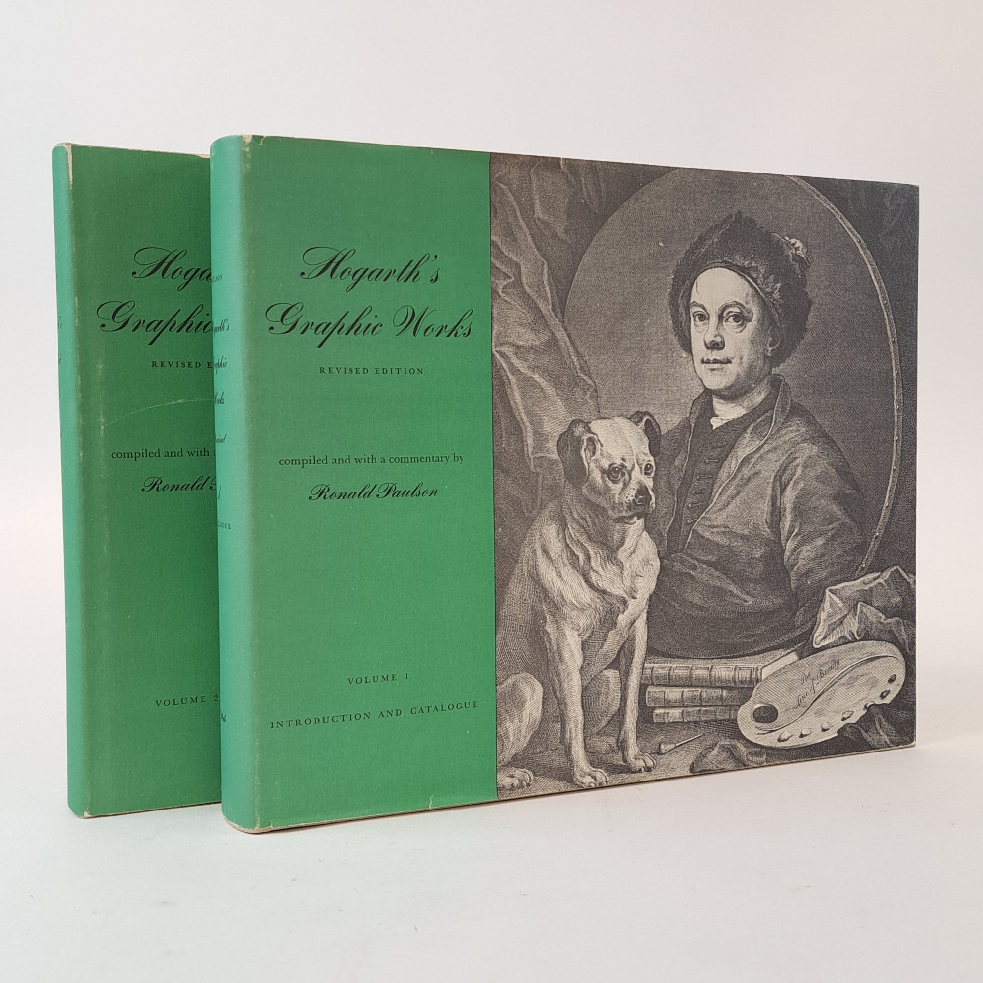 1390514 HOGARTH'S GRAPHIC WORKS [Two volumes] [signed]. William Hogarth, Ronald Paulson, /commentary.