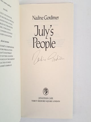 JULY'S PEOPLE [Signed]