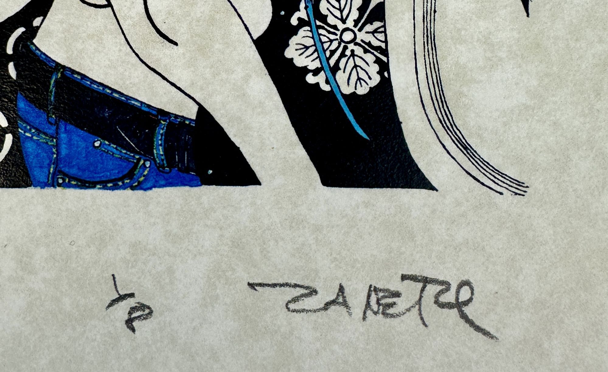 ORIGINAL ROCKABUKI GUITARMAN ART PRINT Signed | Zane Fix | Limited ...