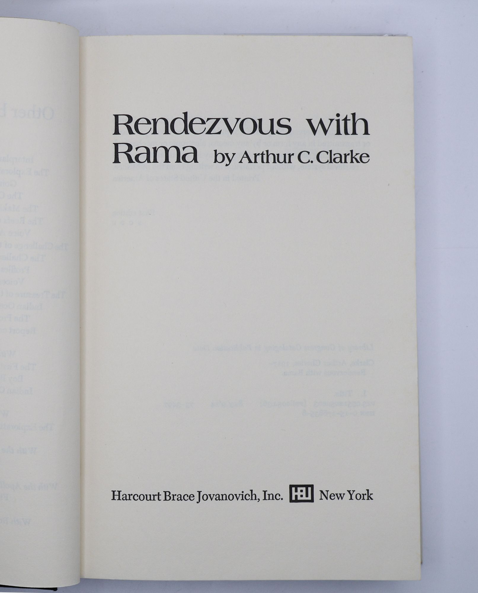 RENDEZVOUS WITH RAMA | Arthur C. Clarke | First Edition, First Printing