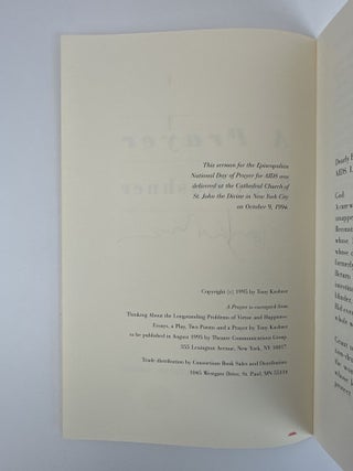 A PRAYER [Signed]