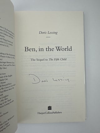 BEN, IN THE WORLD [Signed]