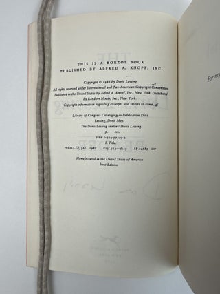 THE DORIS LESSING READER [Signed]