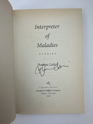 INTERPRETER OF MALADIES [Signed]