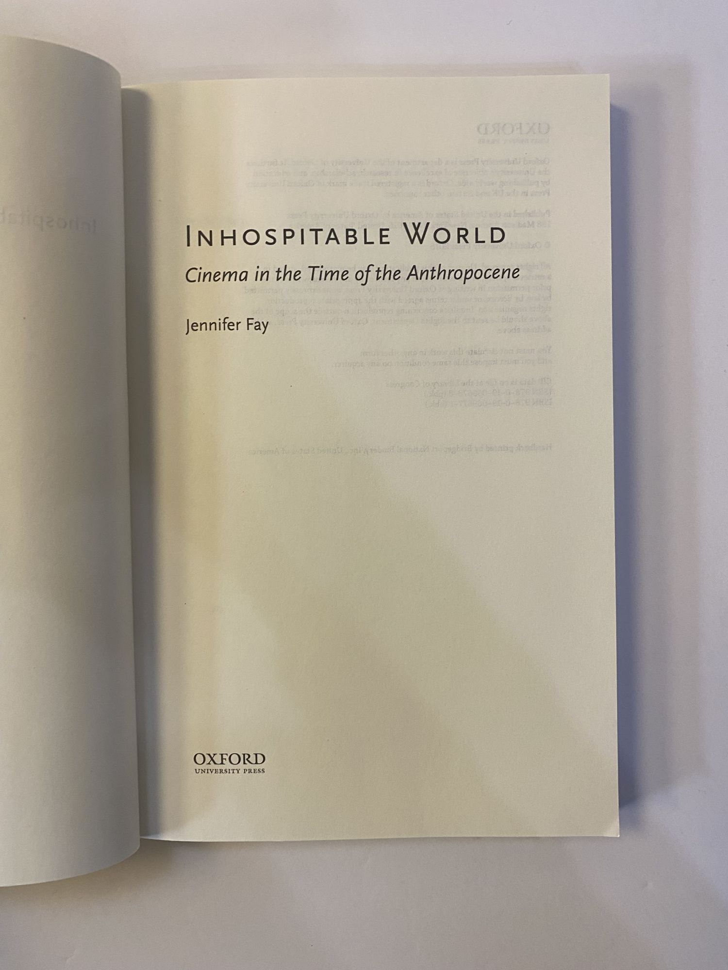 INHOSPITABLE WORLD: CINEMA IN THE TIME OF THE ANTHROPOCENE | Jennifer ...