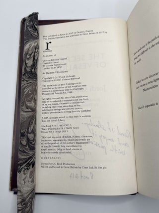 THE SECRET OF VESALIUS [Signed]