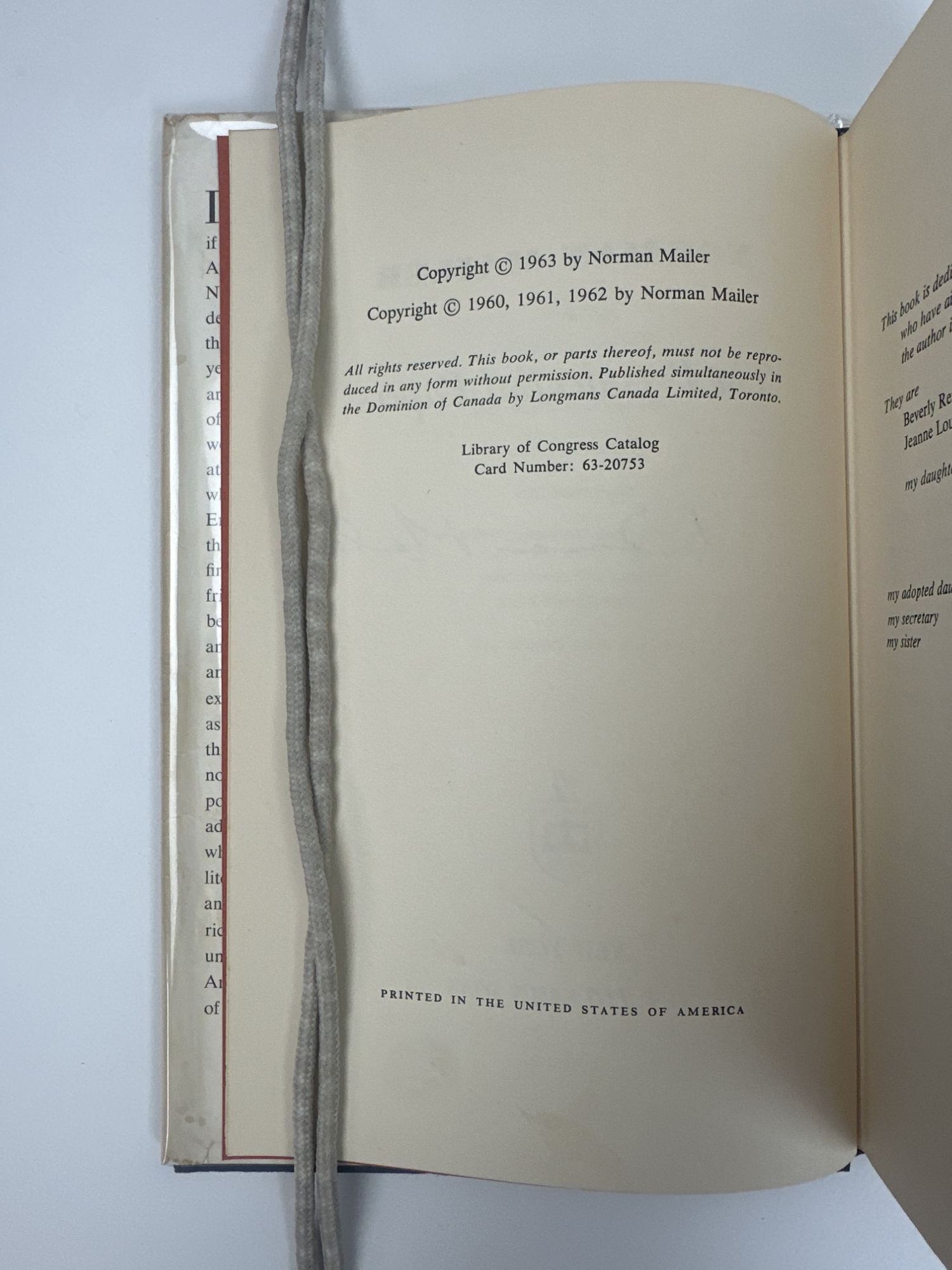 THE PRESIDENTIAL PAPERS Signed | Norman Mailer | First Edition, First ...