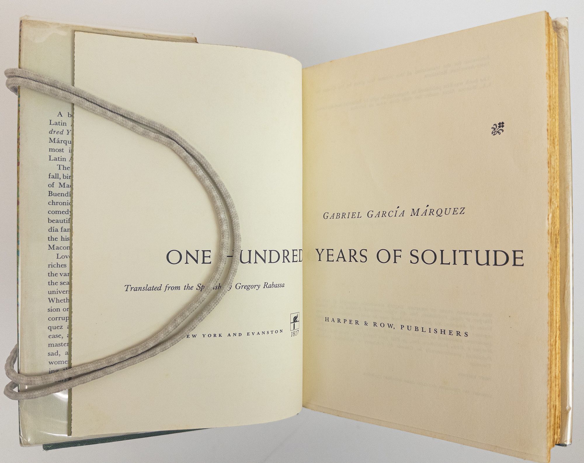 ONE HUNDRED YEARS OF SOLITUDE | Gabriel García Márquez, Gabriel Rabassa ...