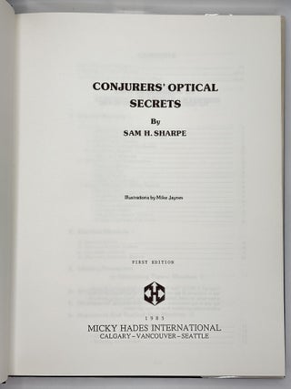 CONJURERS' OPTICAL SECRETS